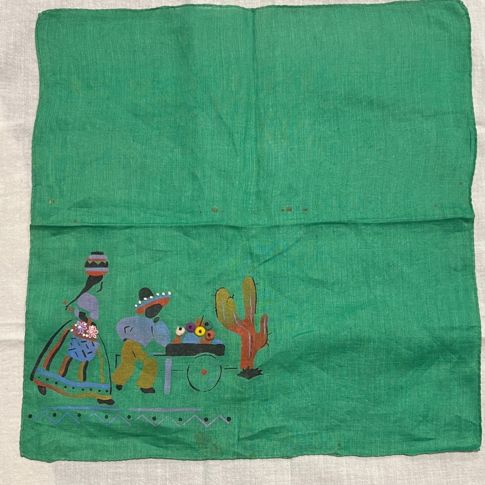 Vintage Mexican Motif Hankie